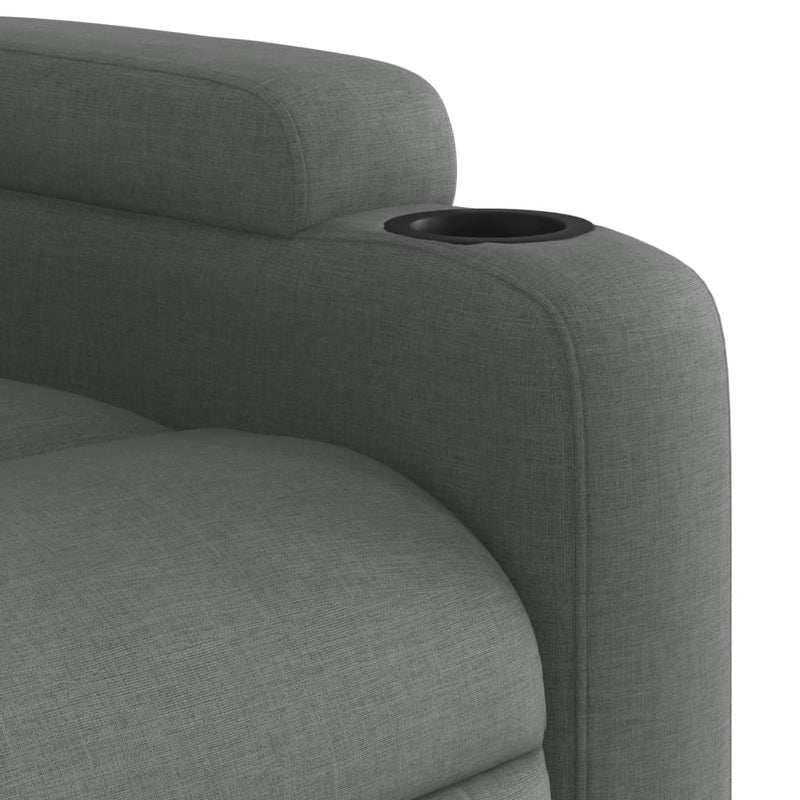 vidaXL Massage Recliner Chair Dark Grey Fabric