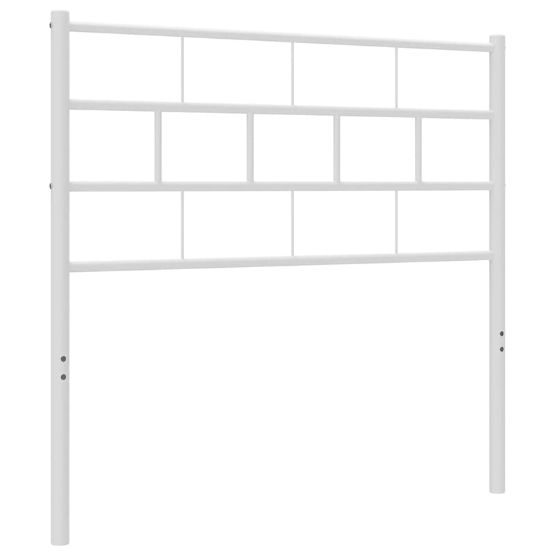 vidaXL Metal Headboard White 107 cm King Single