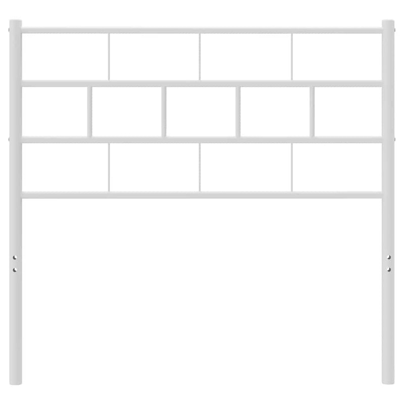 vidaXL Metal Headboard White 107 cm King Single