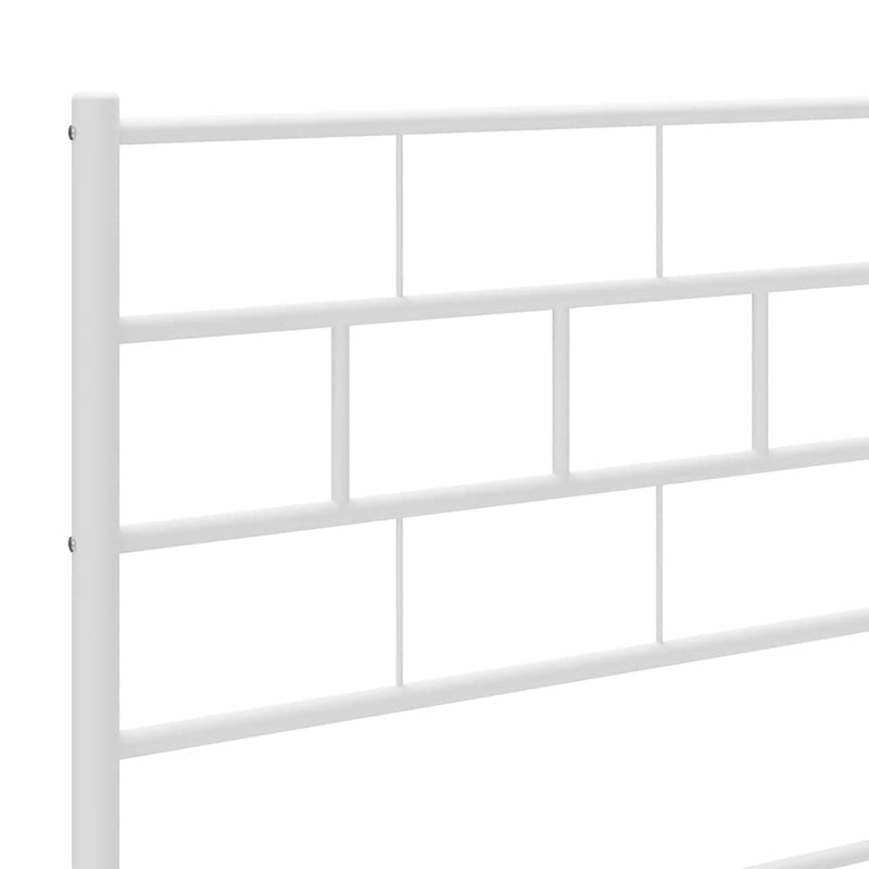 vidaXL Metal Headboard White 107 cm King Single