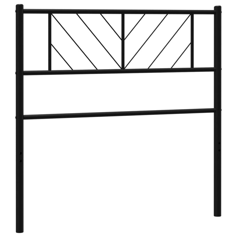 vidaXL Metal Headboard Black 107 cm King Single