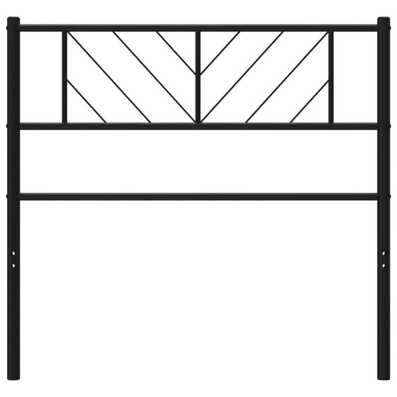 vidaXL Metal Headboard Black 107 cm King Single