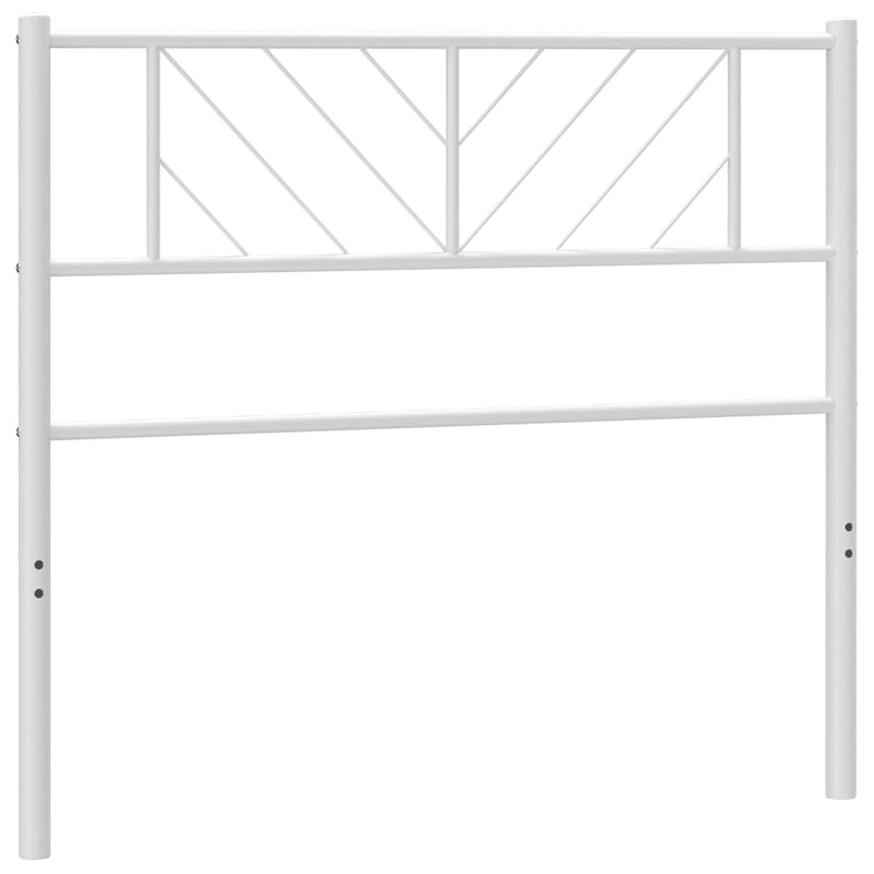 vidaXL Metal Headboard White 107 cm King Single