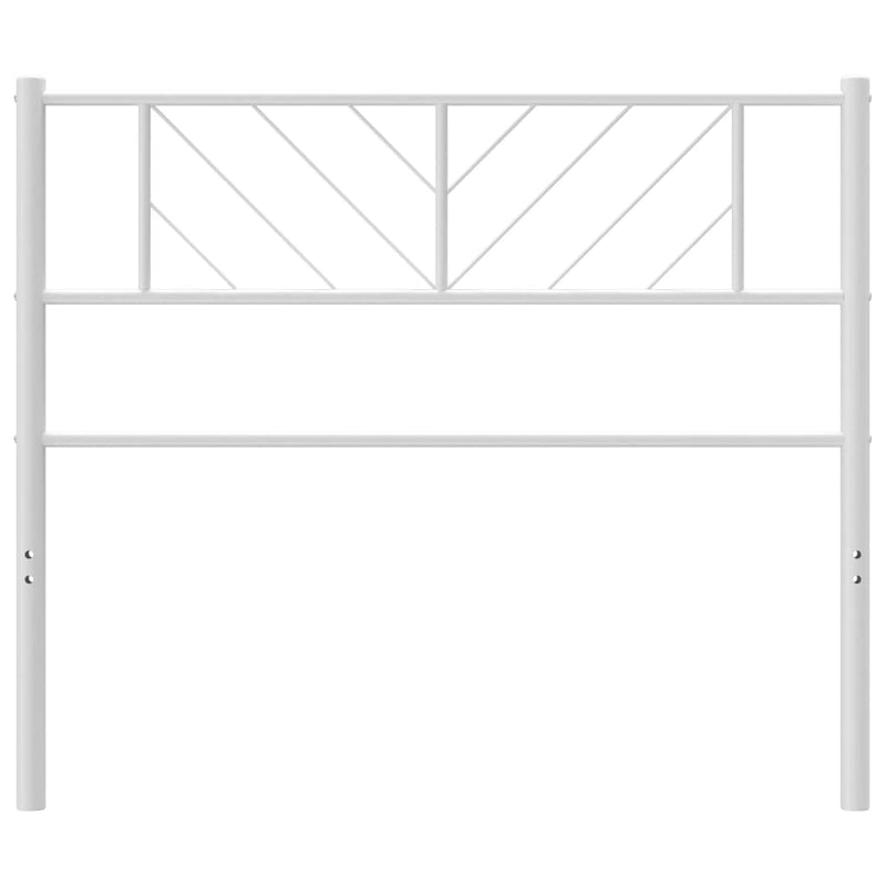 vidaXL Metal Headboard White 107 cm King Single