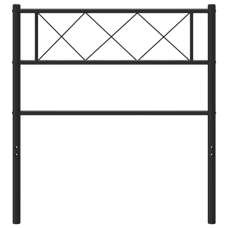 vidaXL Metal Headboard Black 107 cm King Single