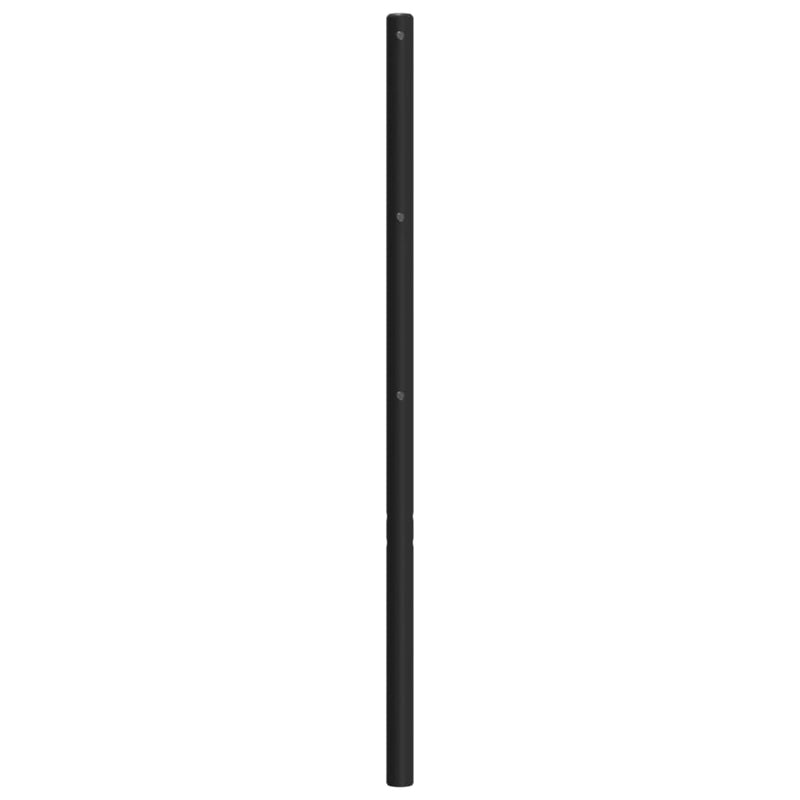 vidaXL Metal Headboard Black 107 cm King Single