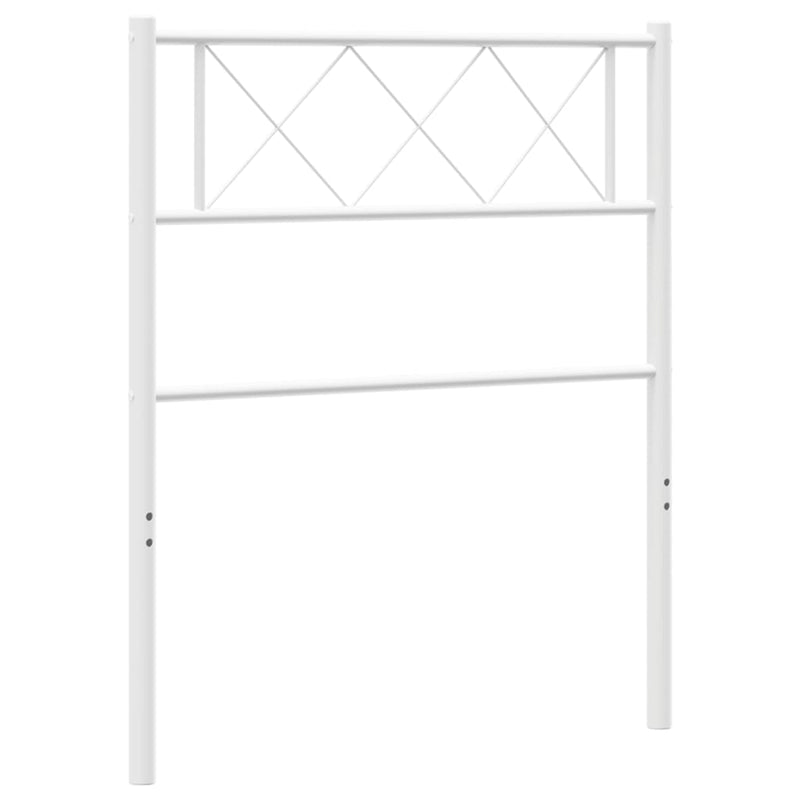 vidaXL Metal Headboard White 107 cm King Single