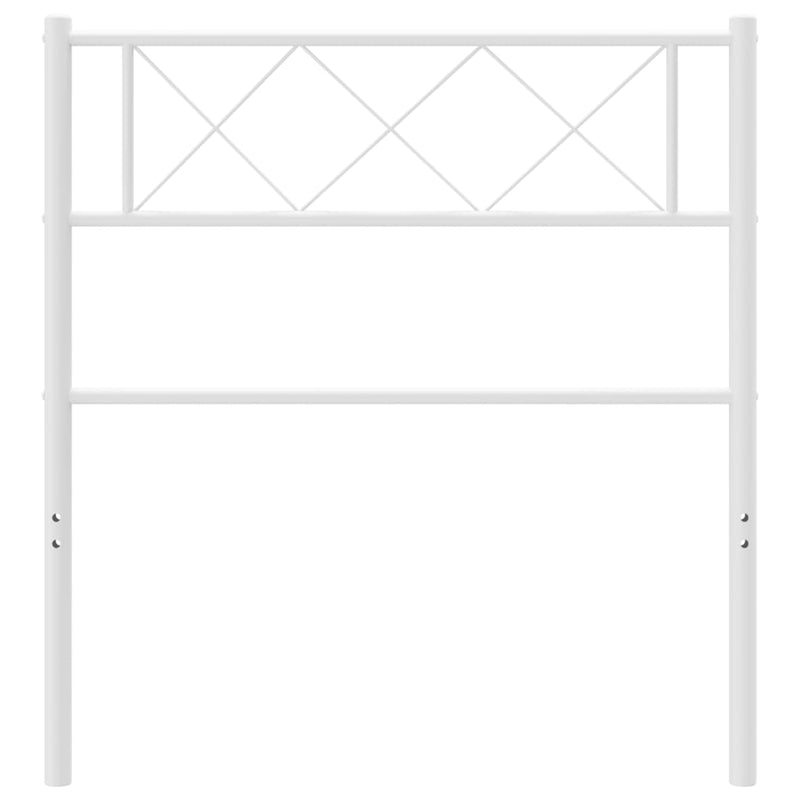 vidaXL Metal Headboard White 107 cm King Single
