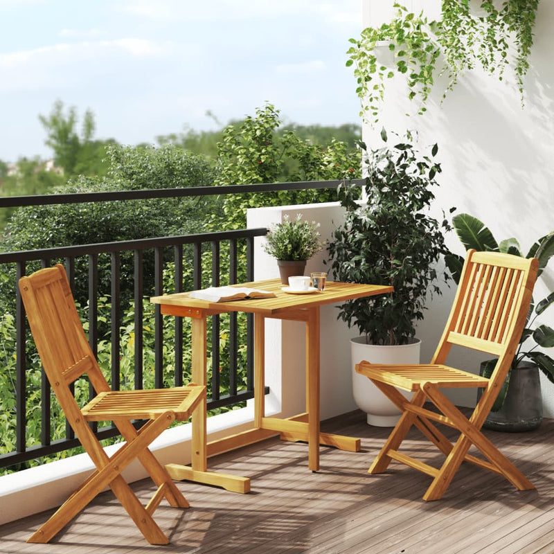 vidaXL 3 Piece Folding Garden Dining Set Solid Wood Acacia