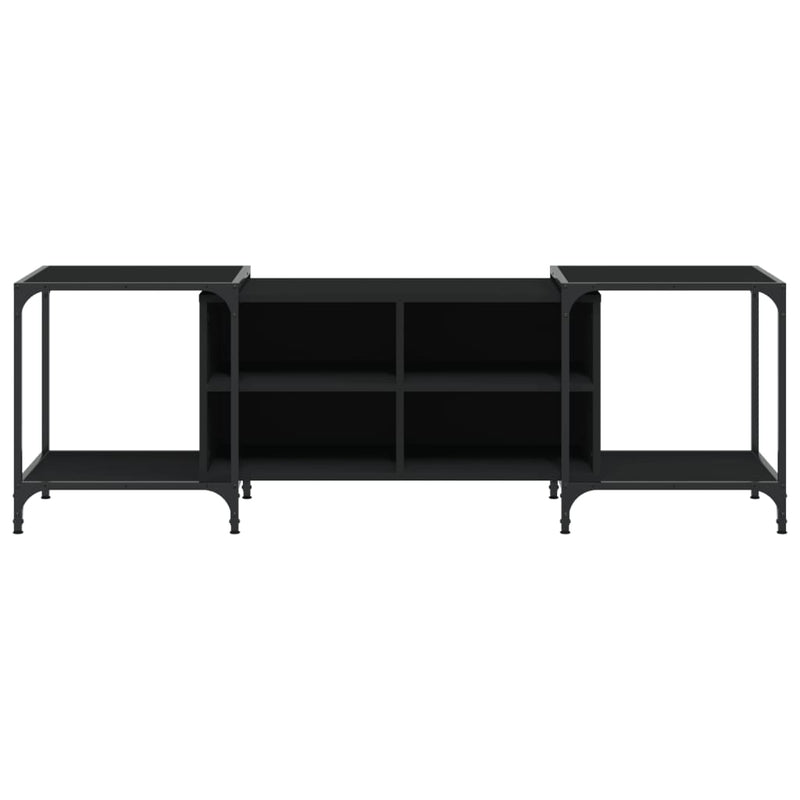 vidaXL TV Cabinet Black 153x37x50 cm Engineered Wood