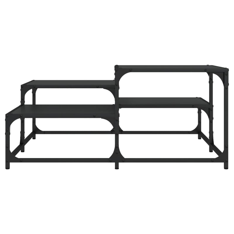 vidaXL Coffee Table Black 87.5x87.5x40 cm Engineered Wood