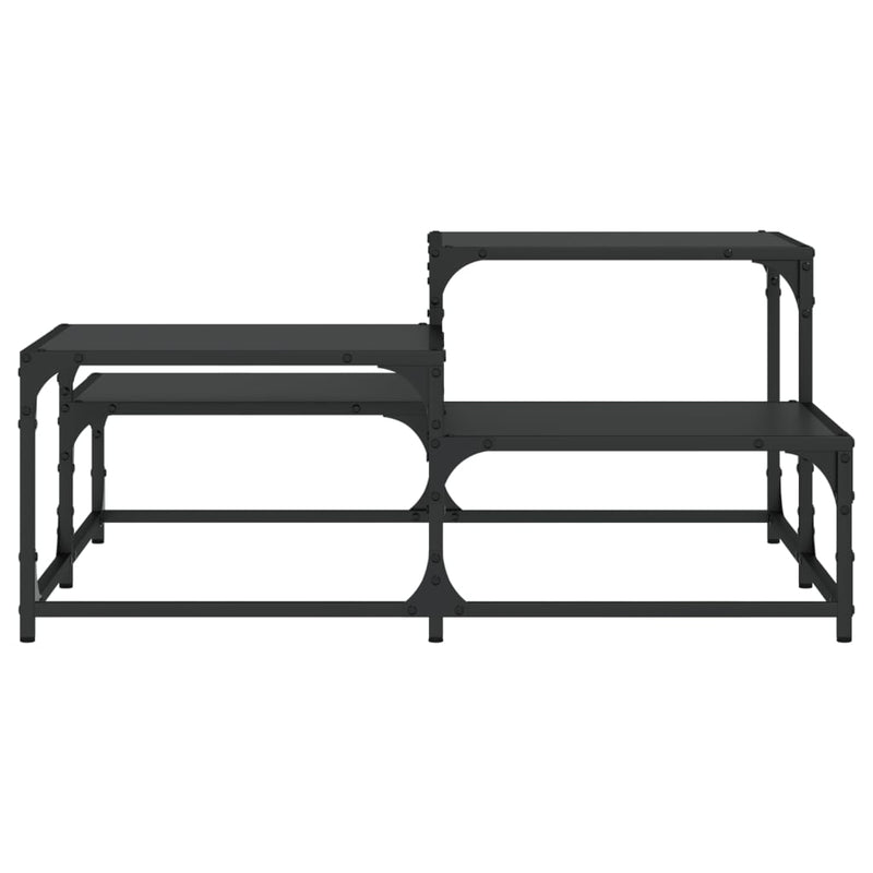 vidaXL Coffee Table Black 87.5x87.5x40 cm Engineered Wood