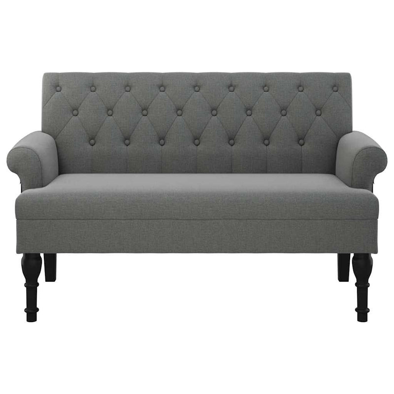 vidaXL Bench with Backrest Dark Grey 120x62x75.5 cm Fabric