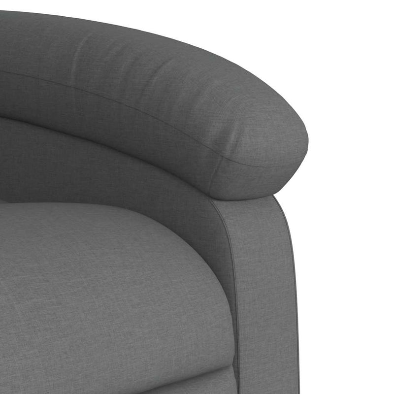 vidaXL Massage Recliner Chair Dark Grey Fabric