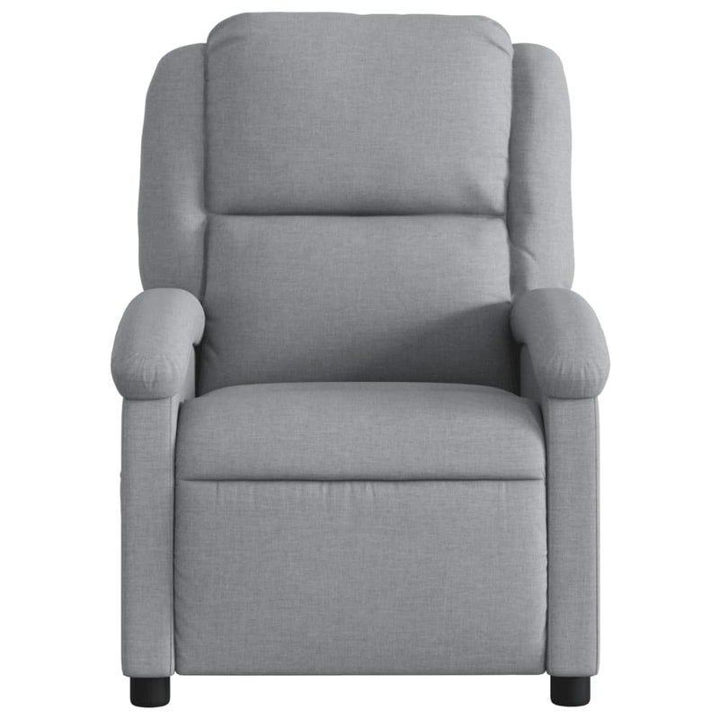 vidaXL Massage Recliner Chair Light Grey Fabric