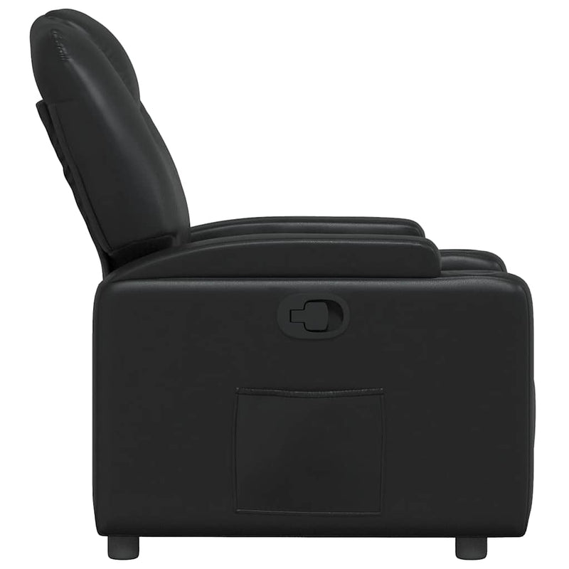 vidaXL Recliner Chair Black Faux Leather