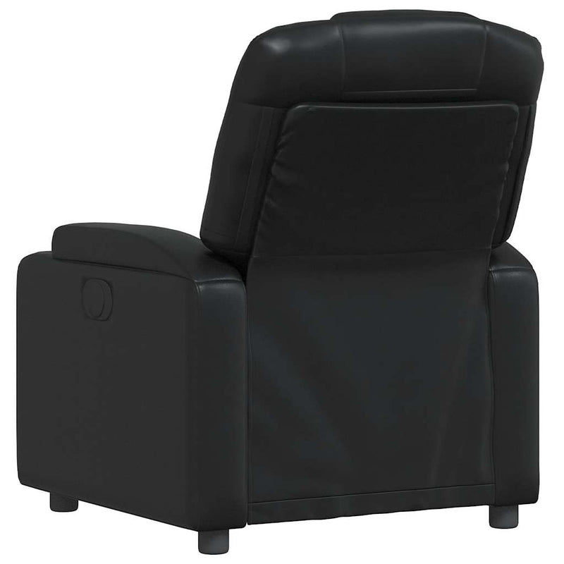 vidaXL Recliner Chair Black Faux Leather