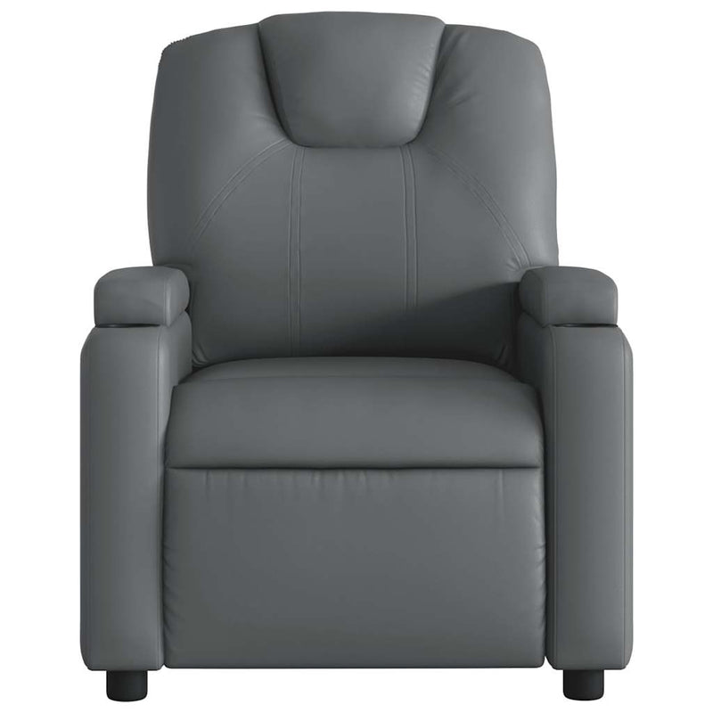 vidaXL Massage Recliner Chair Grey Faux Leather