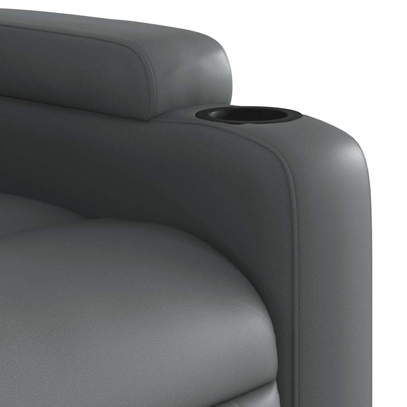 vidaXL Massage Recliner Chair Grey Faux Leather