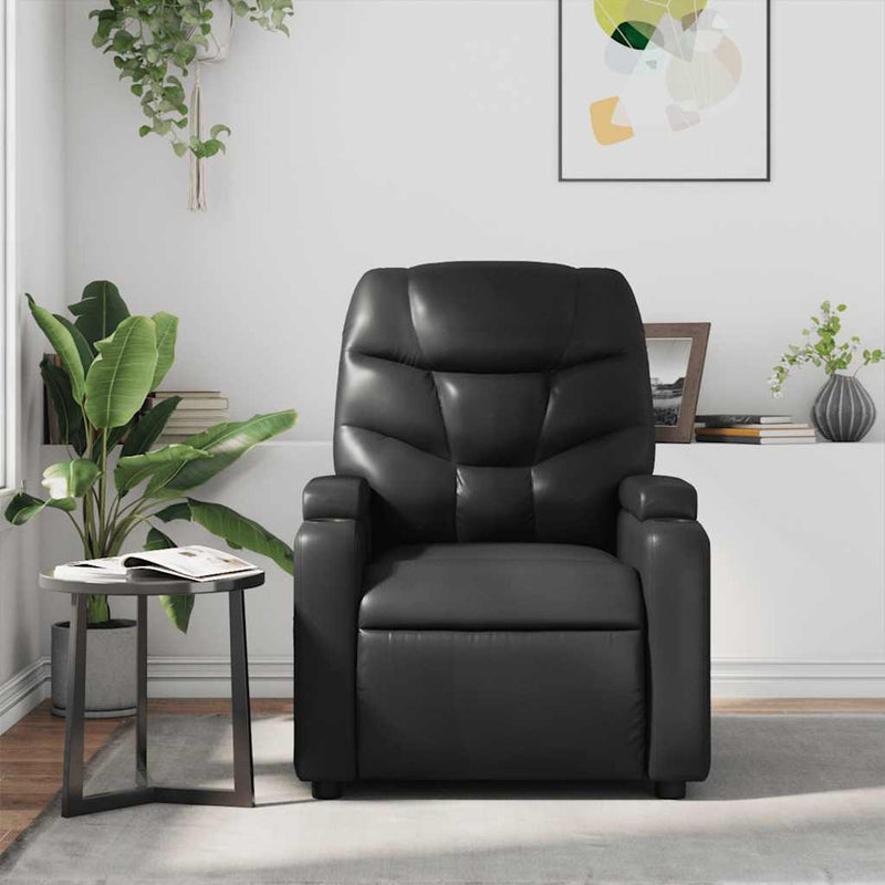 vidaXL Massage Recliner Chair Black Faux Leather