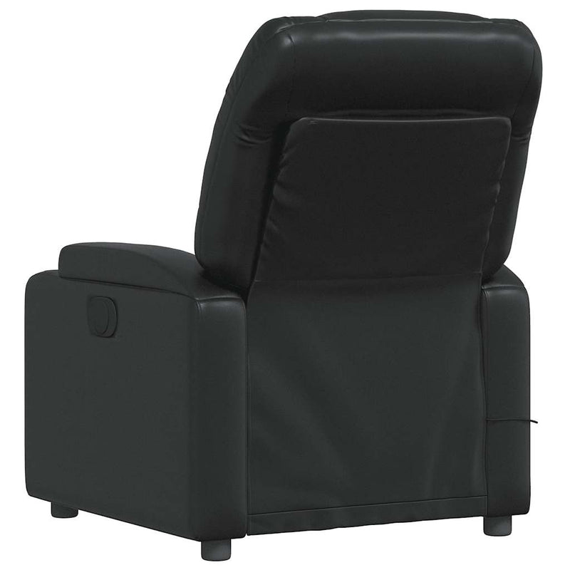 vidaXL Massage Recliner Chair Black Faux Leather