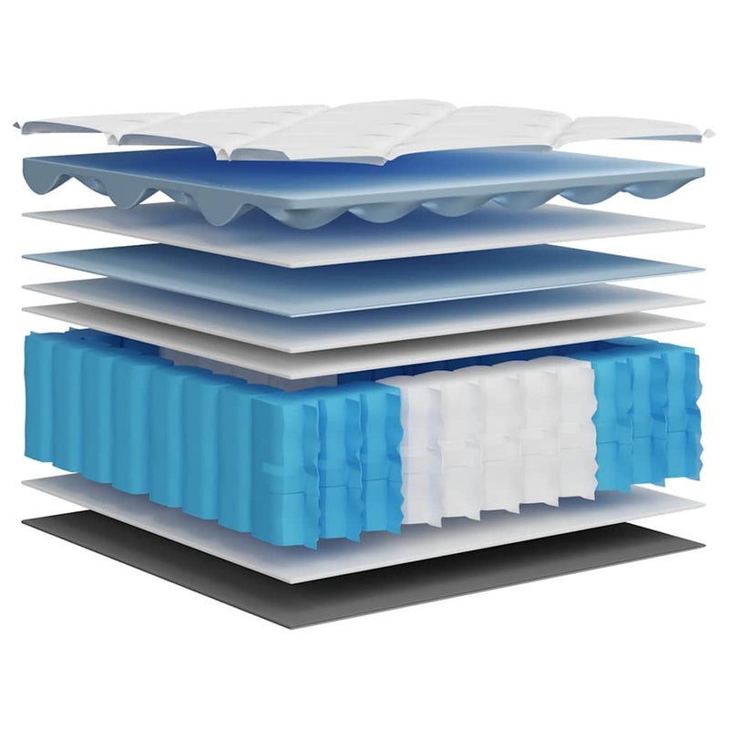 vidaXL Pocket Spring Mattress Medium Plus 137x190 cm Double Size