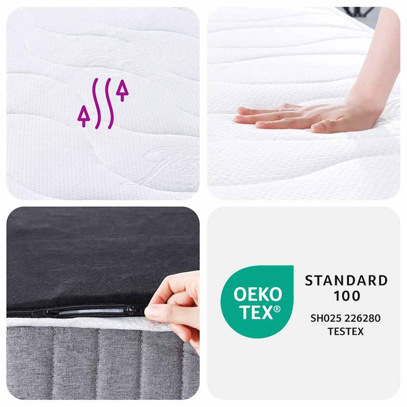 vidaXL Pocket Spring Mattress Medium 152x203 cm Queen Size