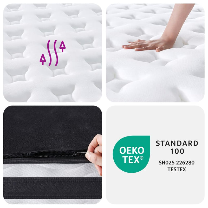 vidaXL Pocket Spring Mattress Medium 90x190 cm