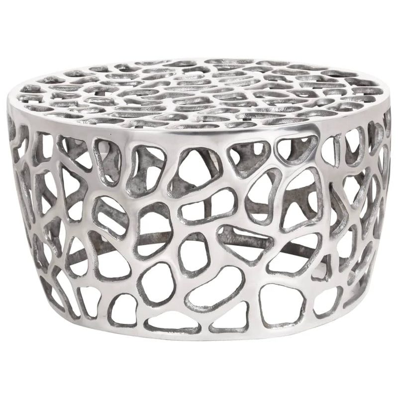 vidaXL Coffee Table Silver Ø55x31 cm Aluminium