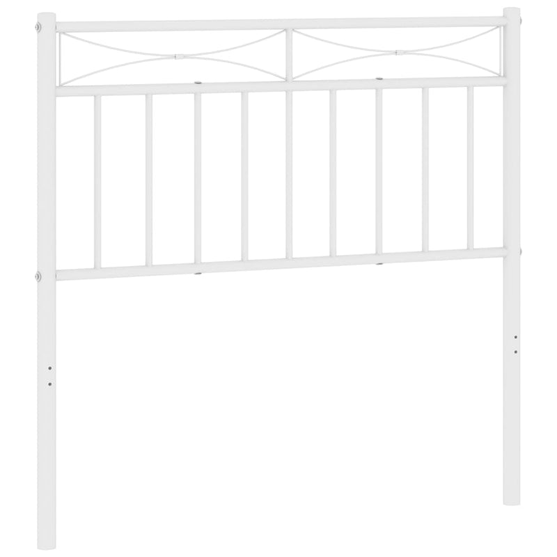 vidaXL Metal Headboard White 90 cm