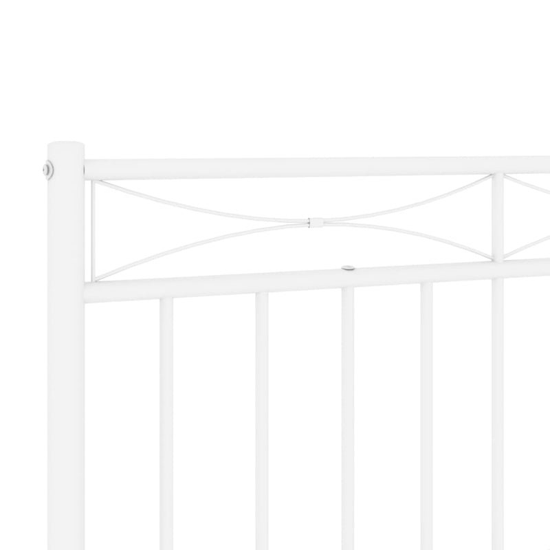 vidaXL Metal Headboard White 90 cm