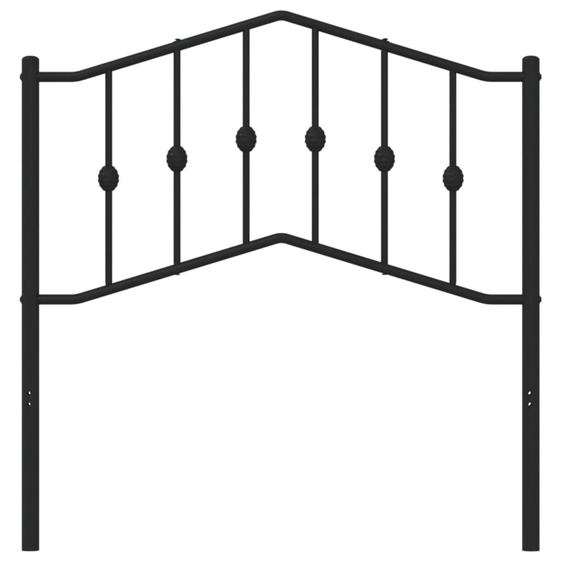 vidaXL Metal Headboard Black 90 cm