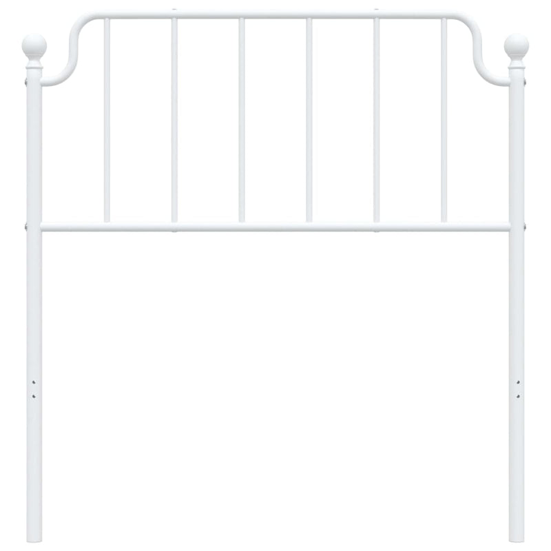 vidaXL Metal Headboard White 90 cm