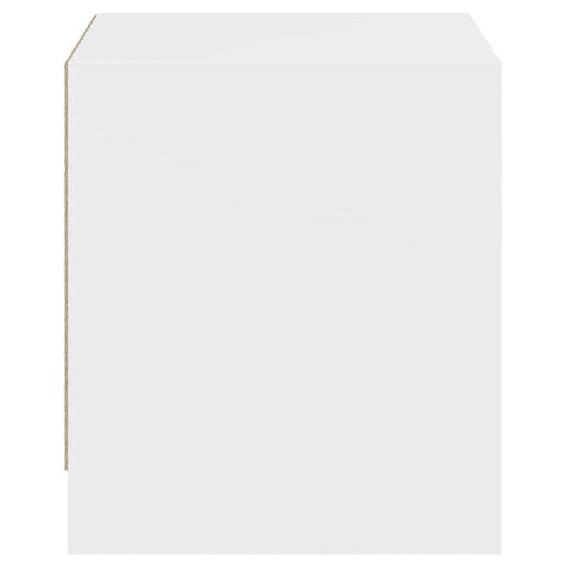 vidaXL Bedside Cabinet with Glass Door White 35x37x42 cm