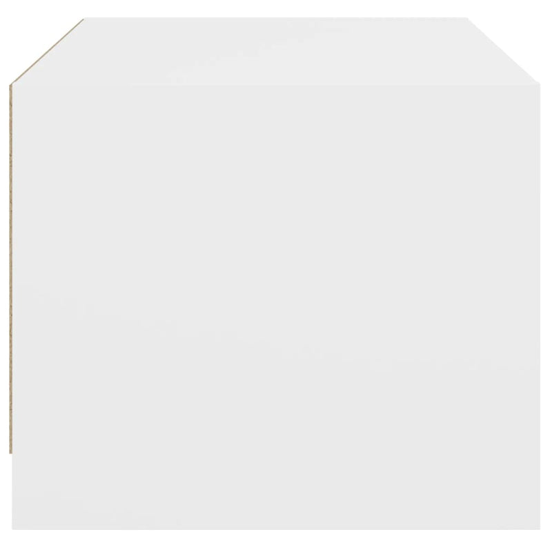 vidaXL Coffee Table with Glass Doors White 68x50x42 cm