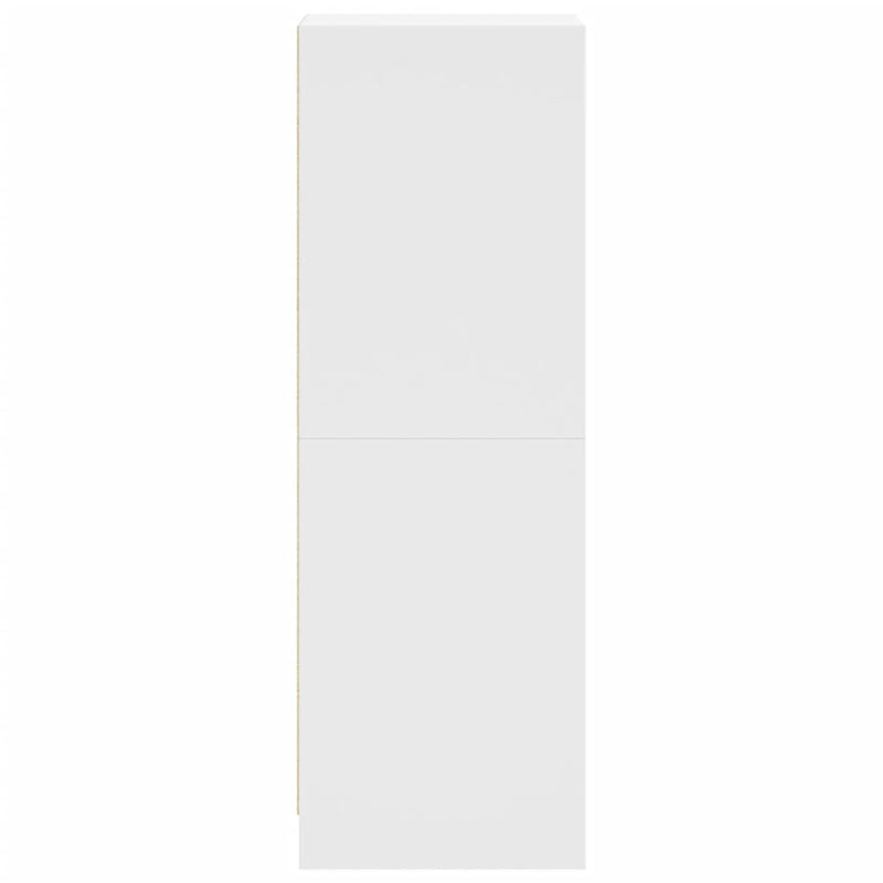 vidaXL Highboard with Glass Doors White 35x37x109 cm