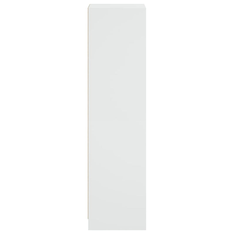 vidaXL Highboard with Glass Doors White 35x37x142 cm