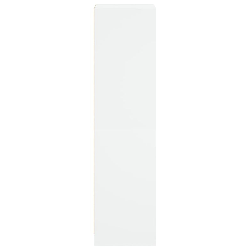 vidaXL Highboard with Glass Door White 35x37x142 cm