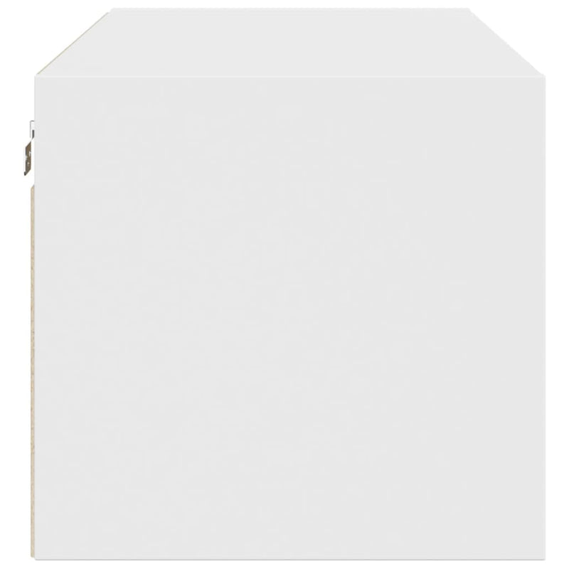 vidaXL Wall Cabinet with Glass Doors White 102x37x35 cm
