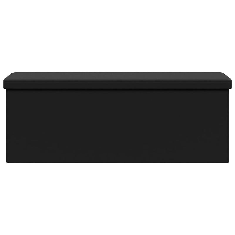 vidaXL Storage Bench Foldable Black PVC
