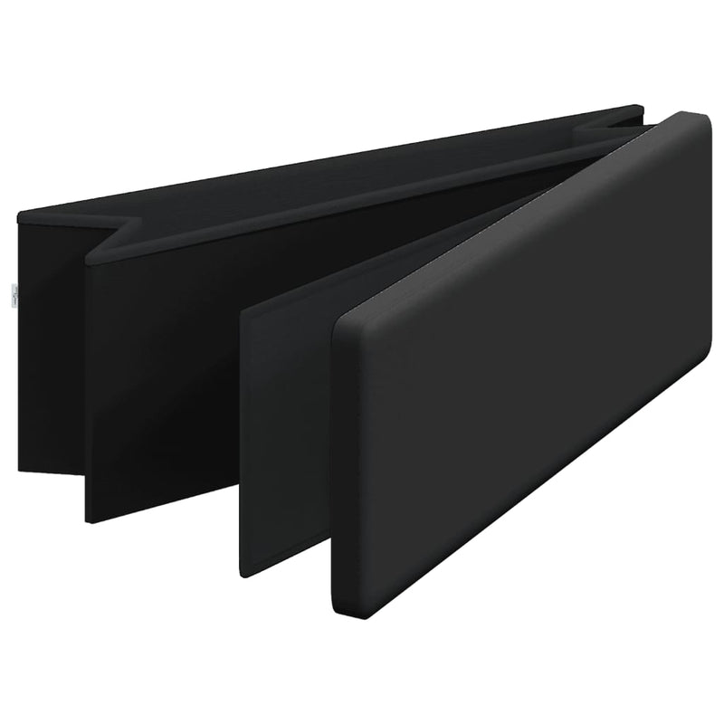 vidaXL Storage Bench Foldable Black PVC