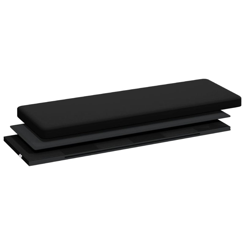 vidaXL Storage Bench Foldable Black PVC
