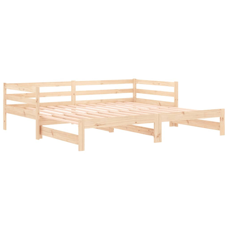 Day Bed with Trundle 90x190 cm Solid Wood Pine