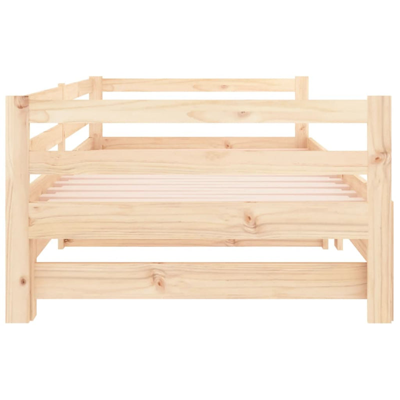 Day Bed with Trundle 90x190 cm Solid Wood Pine