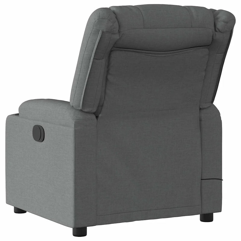 Electric Massage Recliner Chair Dark Grey Fabric