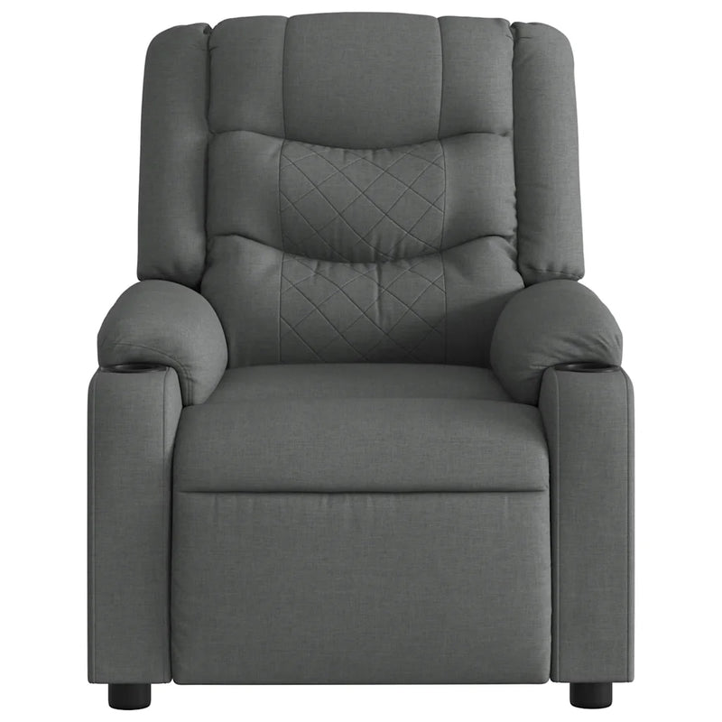 Electric Massage Recliner Chair Dark Grey Fabric