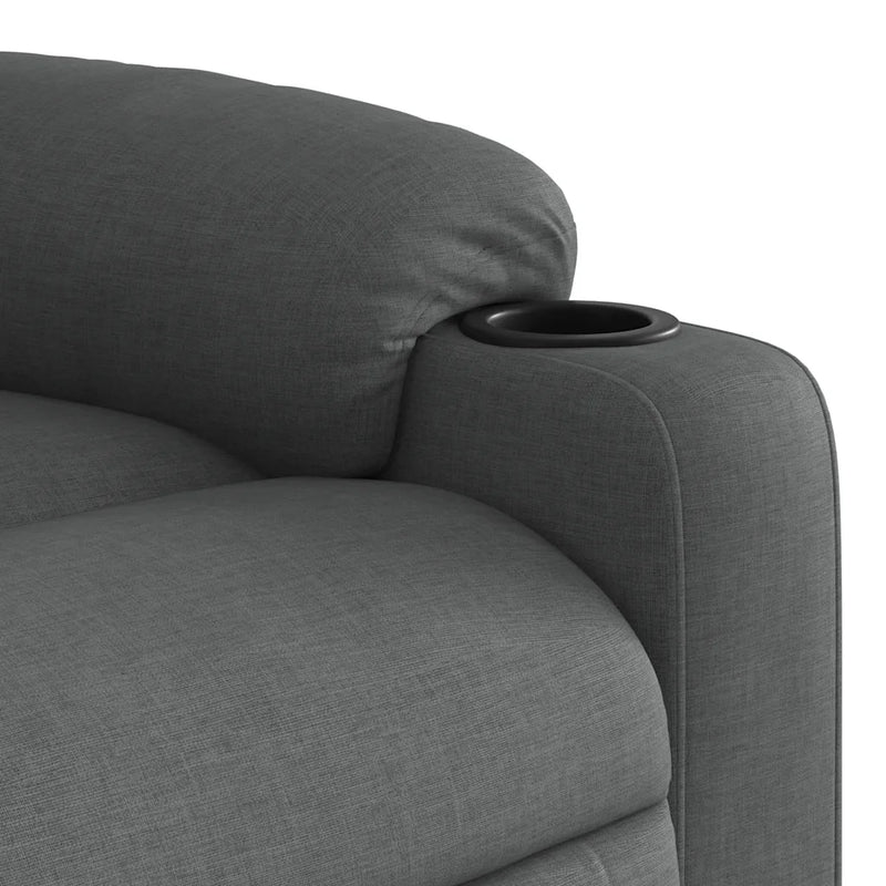 Electric Massage Recliner Chair Dark Grey Fabric