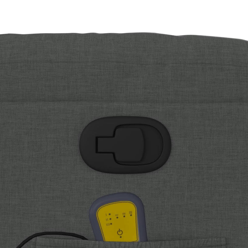 Stand up Massage Recliner Chair Dark Grey Fabric