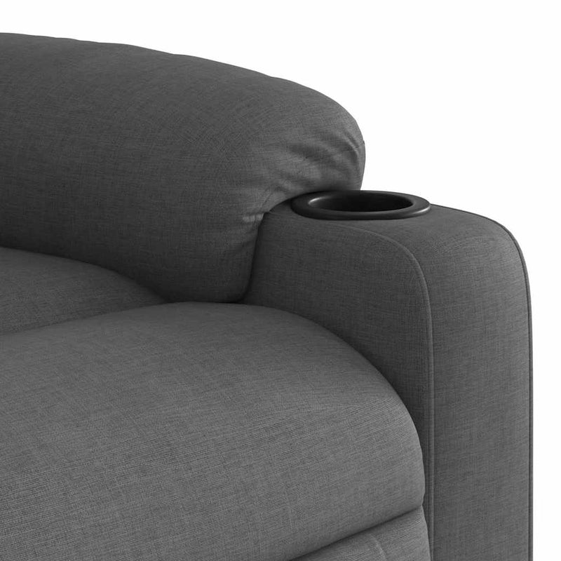 Electric Stand up Massage Recliner Chair Dark Grey Fabric