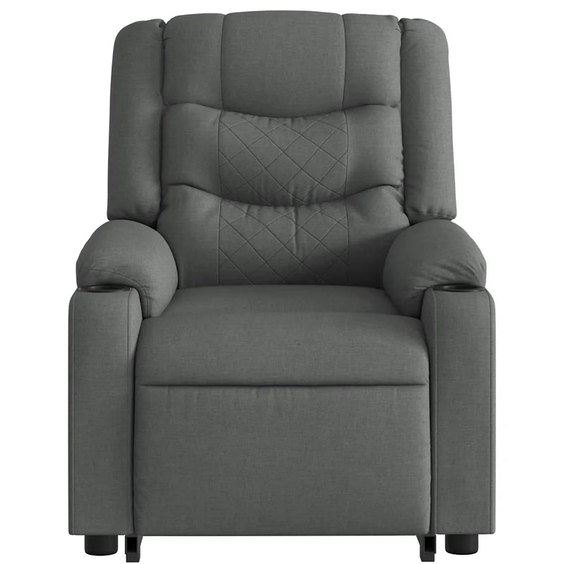Electric Stand up Massage Recliner Chair Dark Grey Fabric